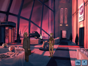 обоя видео игры, a new beginning, фуршет, люди, здание