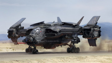 Картинка фэнтези роботы +киборги +механизмы техника самолет