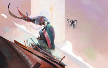 Картинка фэнтези девушки девушка кимоно цветок