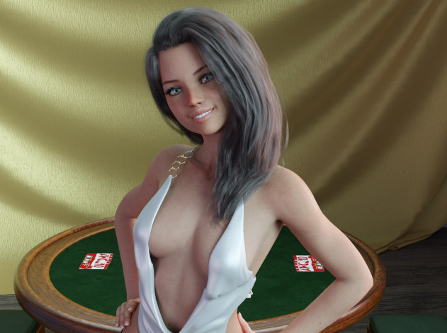 Обои картинки фото 3д графика, люди , people, взгляд, фон, девушка