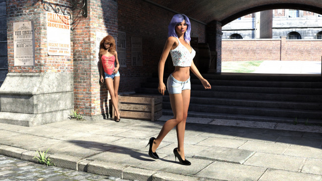 Обои картинки фото 3д графика, люди , people, фон, взгляд, девушка