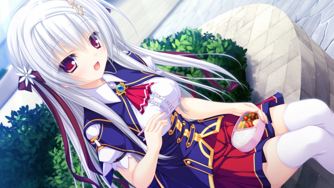 Обои картинки фото аниме, justy&, 215, nasty ~maou hajimemashita~, фон, взгляд, девушка