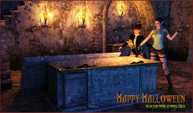 Обои картинки фото 3д графика, праздники , holidays, взгляд, девушки, фон