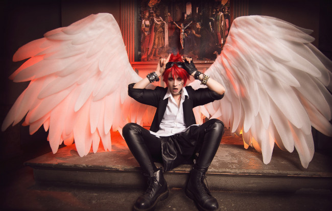 Обои картинки фото разное, cosplay , косплей, ангел, gesha petrovich
