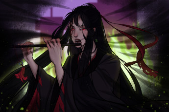 Картинка рисованное кино +мультфильмы вэй усянь флейта