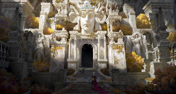 Картинка фэнтези иные+миры +иные+времена дворец сады лестница люди