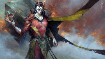 Картинка видео+игры master+of+magic демон пирамида куб огонь