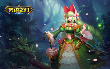 Картинка видео+игры heroes+evolved девушка зонт лес