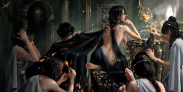 обоя фэнтези, _ghost blade ,  призрачный клинок, девушки, швеи, наряд