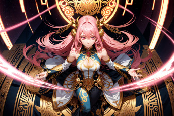 Картинка аниме магия +колдовство +halloween нейросети графика нейроарт ai art нейронные сети рисунки нейро искусство девушка