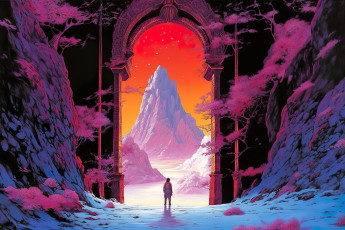 Картинка аниме пейзажи +природа нейросети графика нейроарт ai art нейронные сети рисунки нейро искусство