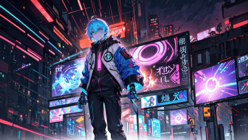 Картинка аниме город +улицы +интерьер +здания нейросети графика нейроарт ai art нейронные сети рисунки нейро искусство