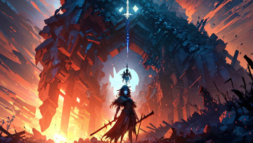 Картинка фэнтези иные+миры +иные+времена нейросети графика нейроарт ai art нейронные сети рисунки нейро искусство воин пещера