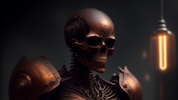 Картинка фэнтези нежить нейросети графика нейроарт ai art нейронные сети рисунки нейро искусство череп