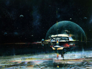 Картинка фэнтези космические корабли звездолеты станции