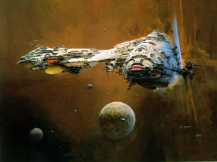 Картинка фэнтези космические корабли звездолеты станции
