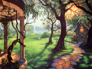 Картинка рисованные природа