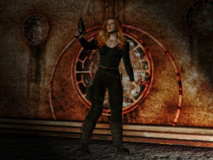 Картинка 3д графика people люди девушка оружие