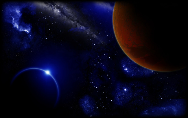 Обои картинки фото космос, арт, планеты, туманость