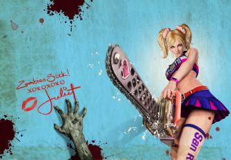 Картинка lollipop chainsaw видео игры бензопила девушка juliet starling