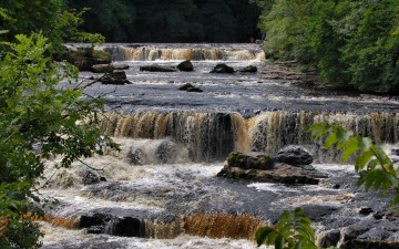 Картинка великобритания ейсгарт природа водопады водопад каскад деревья
