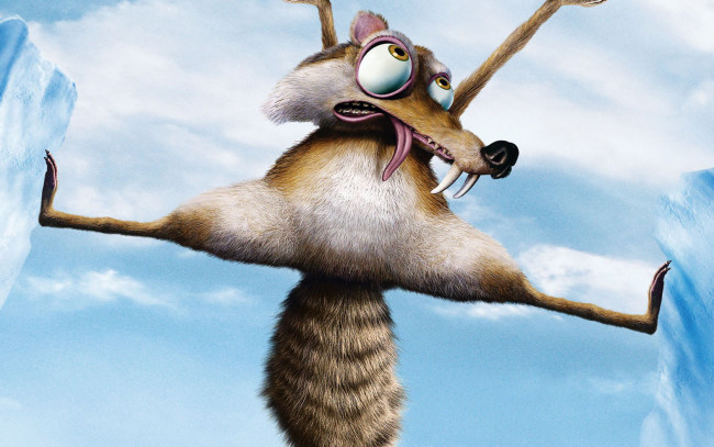 Обои картинки фото ледниковый, период, мультфильмы, ice, age, scrat, белка