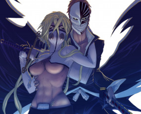 Картинка аниме bleach tia hallibel kurosaki ichigo