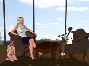 Картинка 3д графика people люди девушки