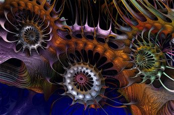 Картинка 3д графика fractal фракталы цвет узор фон