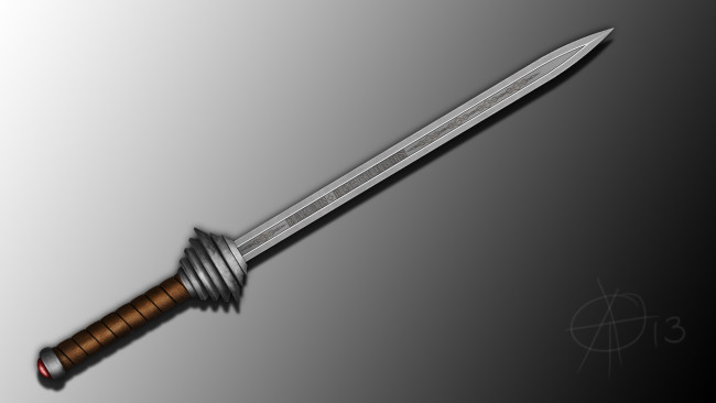 Обои картинки фото оружие, 3d, сабля