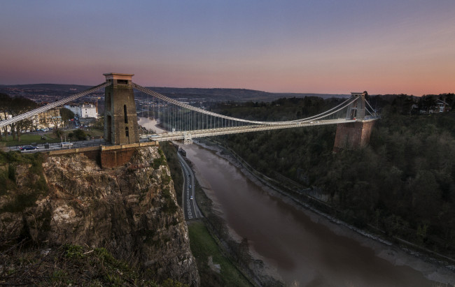 Обои картинки фото clifton, suspension, bridge, bristol, england, города, мосты, river, avon, клифтонский, мост, бристоль, англия, река, эйвон