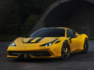 обоя автомобили, ferrari, speciale, 458, rosso, 2014г, желтый, novitec