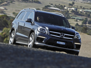 Картинка автомобили mercedes-benz темный 2013г gl 63 x166 au-spec amg