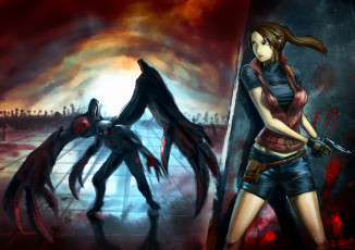 Картинка фэнтези красавицы+и+чудовища пистолет девушка чудовище монстр