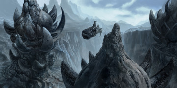 Картинка фэнтези транспортные+средства аппарат летательный иной планета чужая мир