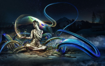 Картинка разное компьютерный+дизайн девушка