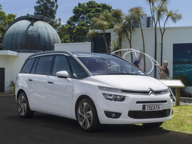 Обои картинки фото автомобили, citroen, 2014г, au-spec, citroеn, grand, c4, picasso, светлый