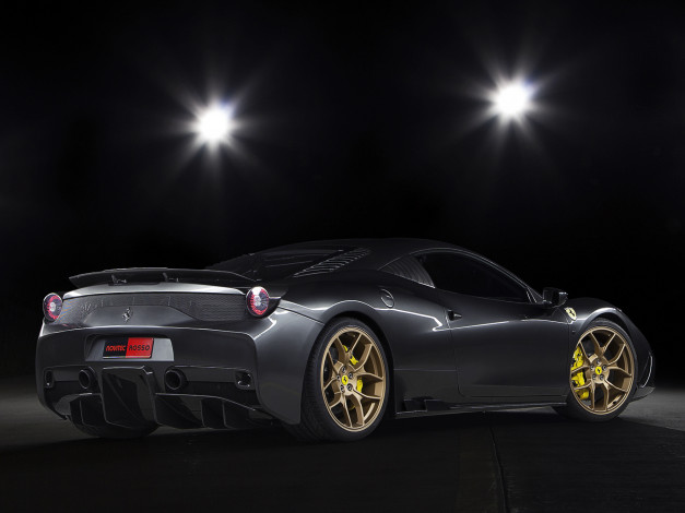 Обои картинки фото автомобили, ferrari, 2014г, speciale, 458, rosso, novitec, темный