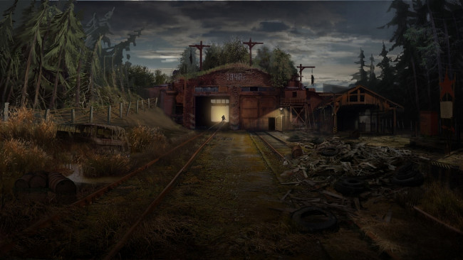 Обои картинки фото новый союз, фэнтези, иные миры,  иные времена, разрушения, депо, сталкер, постапокалипсис, запустение