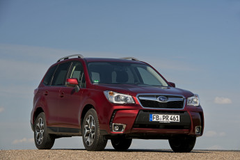 Картинка автомобили subaru красный 2-0d forester 2014г sport