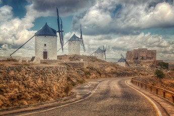 Картинка разное мельницы spain castilla la mancha toledo consuegra