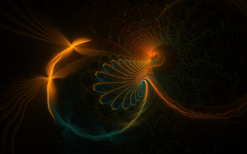 Картинка 3д+графика фракталы+ fractal цвета фон узор