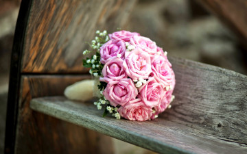 Картинка цветы букеты +композиции розы гипсофила