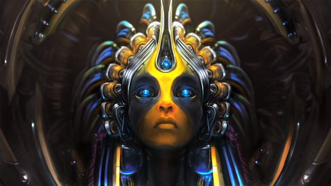 Обои картинки фото romeo jonathan, фэнтези, существа, фон, девушка, взгляд