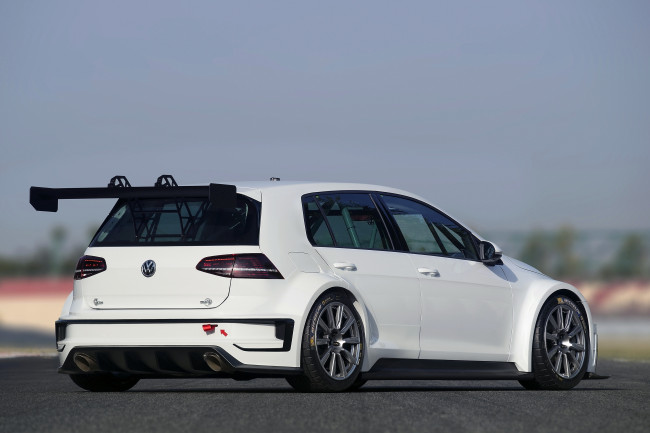 Обои картинки фото автомобили, volkswagen, tcr, 2015г, typ, 5g, concept, golf, светлый