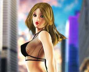 Картинка 3д+графика люди+ people фон девушка взгляд