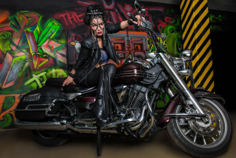 Картинка мотоциклы мото+с+девушкой маска девушка