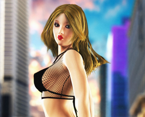 Обои картинки фото 3д графика, люди , people, фон, девушка, взгляд