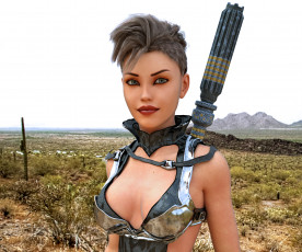 Картинка 3д+графика фантазия+ fantasy фон взгляд девушка