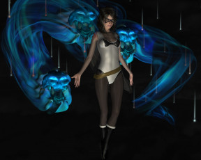 Картинка 3д+графика фантазия+ fantasy фон взгляд девушка